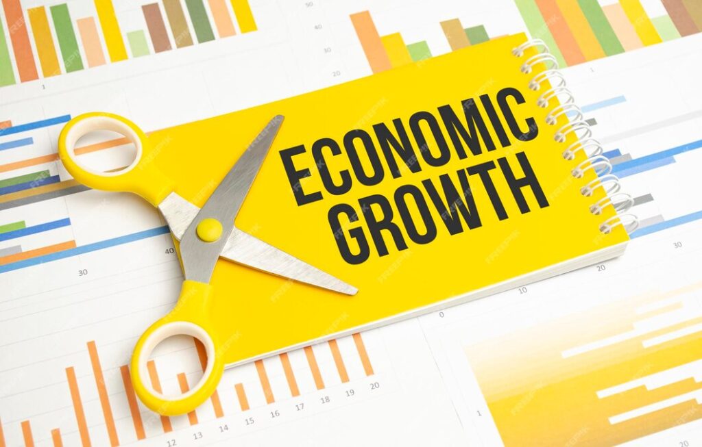 economic growth text yellow notebook charts 301012 6196